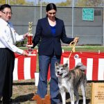 Senka posing with her trophy after winning 1st Yoken Female